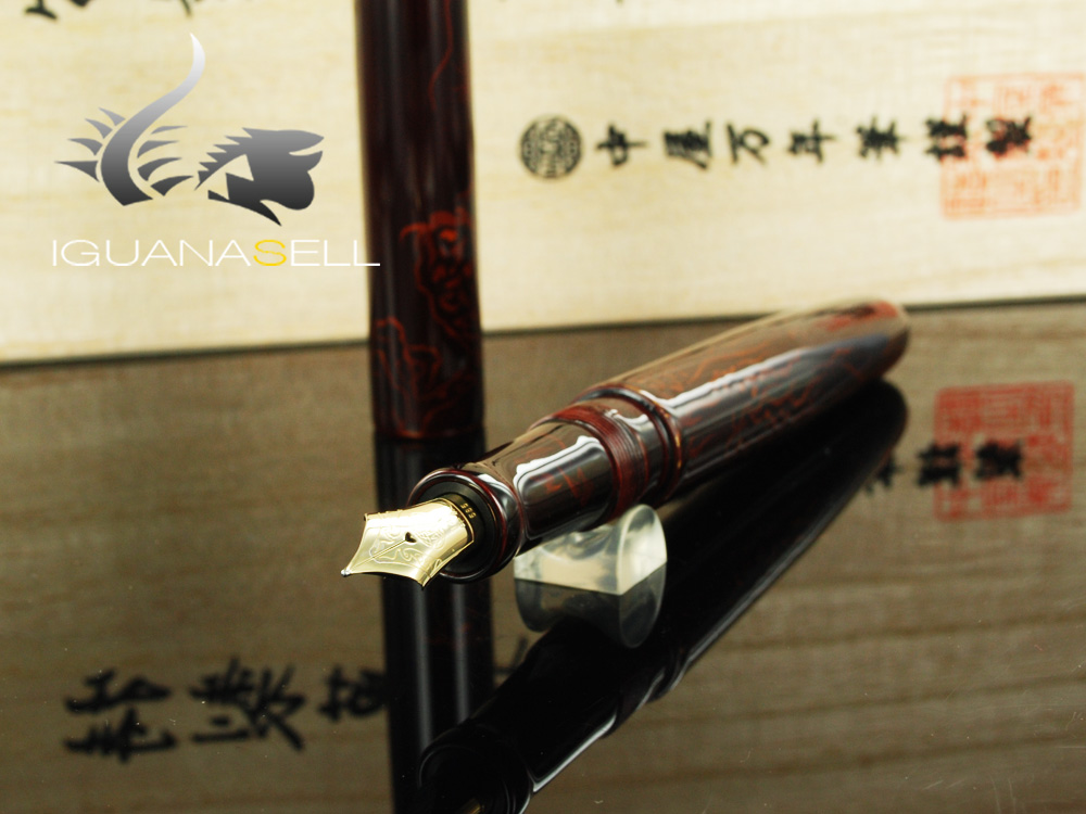 Nakaya Cigar Long Ascending Dragons Fountain Pen 